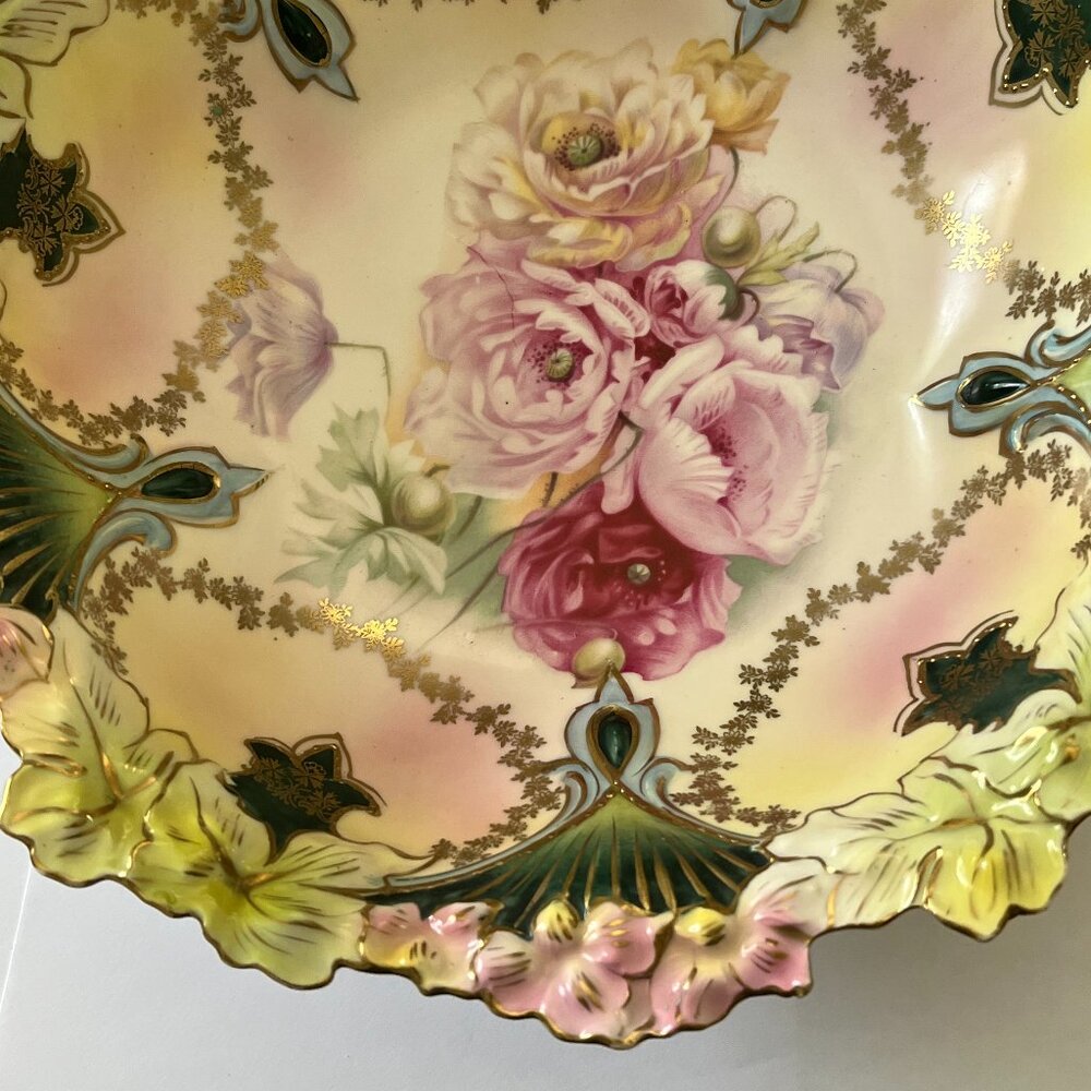Rare antique R.S. Prussian porcelain serving bowl - Picture 8 of 10